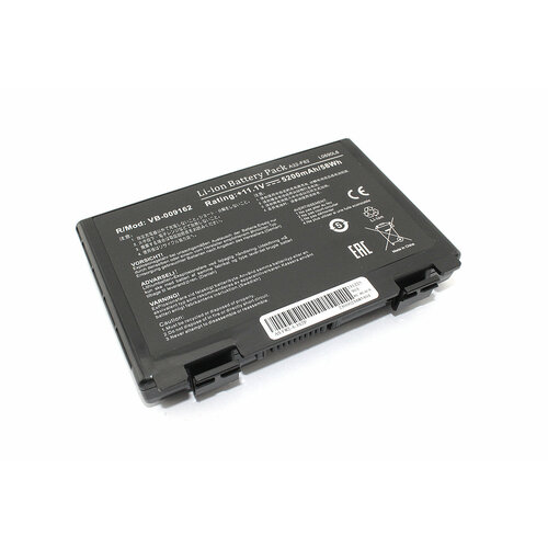 Аккумуляторная батарея для ноутбука Asus K40, F82 (A32-F82) 11.1V 5200mAh OEM черная