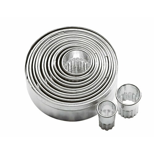 Набор выемок высечка вырубка для теста резаков для теста кольца кондитерские рефленые 12 штук 1900₽