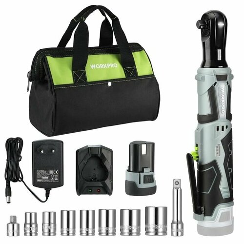 Аккумуляторный угловой гайковерт Workpro 12В 2Ач с одним аккумулятором 9500₽