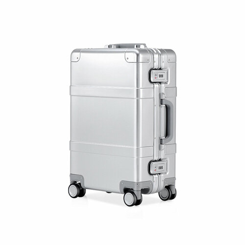 Чемодан NINETYGO Metal Luggage 105001., 58 л, размер 24, серебряный