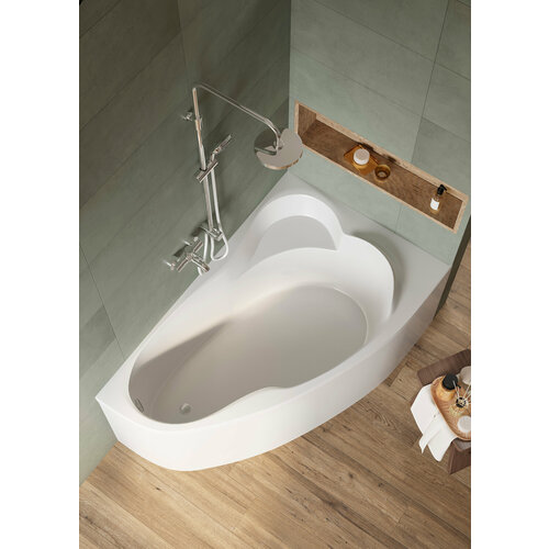 Акриловая ванна на каркасе Trende Stern 140х90 левая, TRE16-14090L