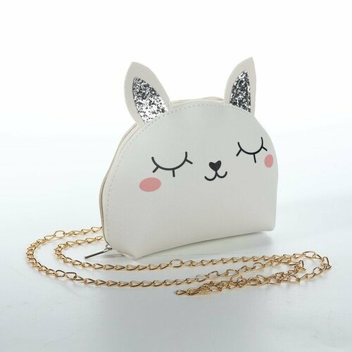 Сумка кросс-боди NAZAMOK KIDS, фактура матовая, зернистая, белый