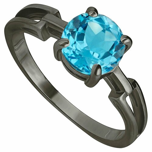 Кольцо Lazurit Online, серебро, 925 проба, родирование, топаз, размер 20 серебряное кольцо колд с голубым топазом родий