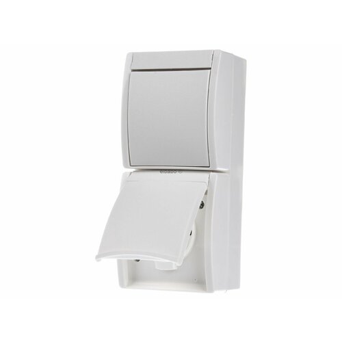 Комбинированный выключатель / розетка 2601/6/20 EW-54 – Busch Jaeger – 2CKA001684A0327 – 4011395079553