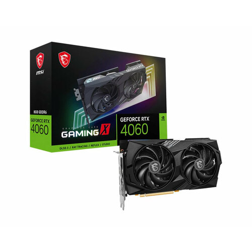 Видеокарта MSI GeForce RTX 4060 GAMING X 8G видеокарта msi geforce rtx 4060 ti gaming x 8g