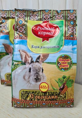 Родные корма 400 г корм для кроликов с овощами