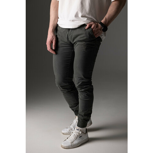 Брюки джоггеры NANSEN, размер 32, серый джинсы багги мужские до щиколотки джоггеры из денима брюки карго весна лето осень 2020