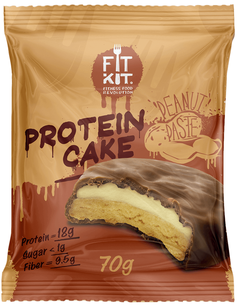 Fit Kit Protein Cake 70 г (Арахисовая паста)
