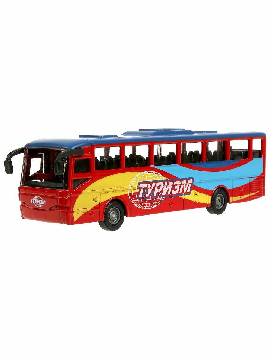 Автобус ТЕХНОПАРК Туризм рейсовый (SB-16-05), 3 см, голубой/красный - фото №14