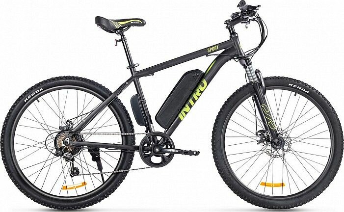 Электровелосипед Intro Sport (2024) (Велогибрид INTRO Sport Черно-зеленый-2681, 024317-2681)