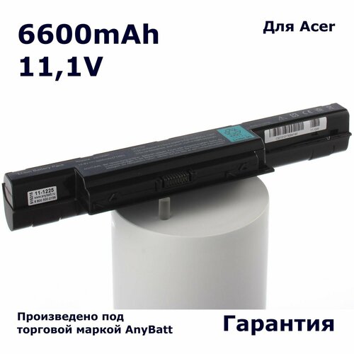 Аккумулятор AnyBatt 6600mAh, для Aspire E1 V3-571G 5750G E1-571G 5742G V3-771G E1-531 5560G 5552G V3-551G 5750 7750G V3-772G аккумулятор as10d31 as10d81 as10d51 as10d41 as10d75 as10d61 для acer aspire v3 571g и др 4400mah 48wh