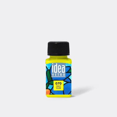 фото Краска лаковая по стеклу maimeri idea vetro, желтый 60мл