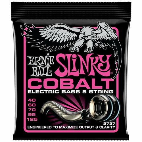 Струны для бас-гитары ERNIE BALL 2737 Cobalt Bass Super Slinky струны для бас гитары ernie ball 2737