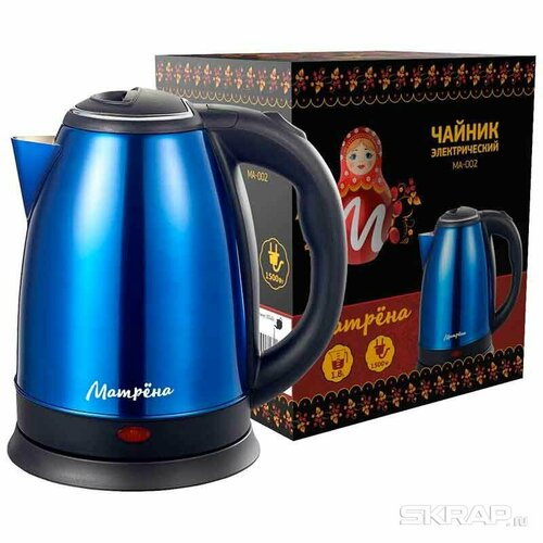 Чайник электрический 18Л 1500ВТ диск нерж СТ 5406 СИН матрена 198100₽