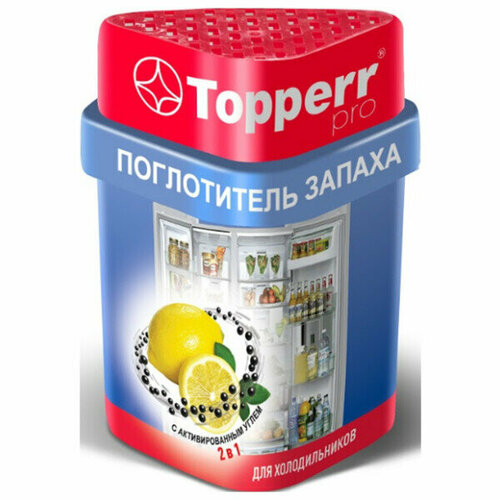 Поглотитель запаха Topperr 3116 поглотитель запаха topperr 3116 лимон гель уголь для холодильников