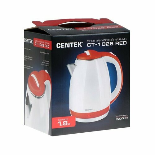 Чайник электрический Centek CT-1026 RED 18 л 2000 Вт бело-красный 189100₽