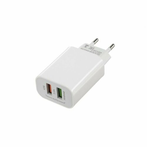 Сетевое зарядное устройство Luazon LN-110AC, 2 USB, 2 A, белое (комплект из 5 шт)