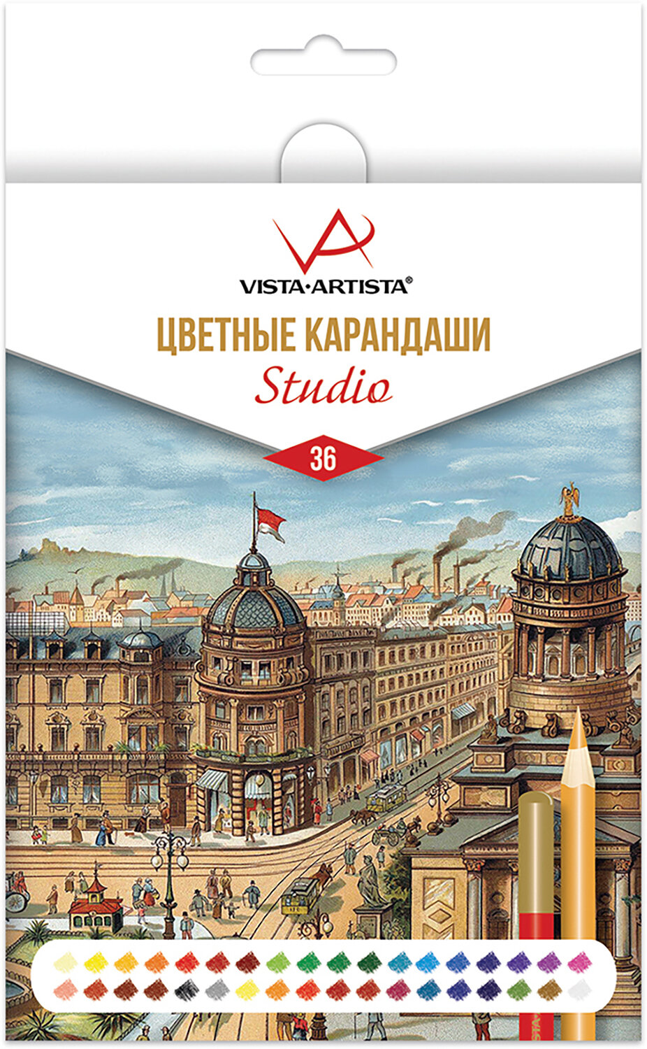 Карандаши цветные Studio, 36 цветов