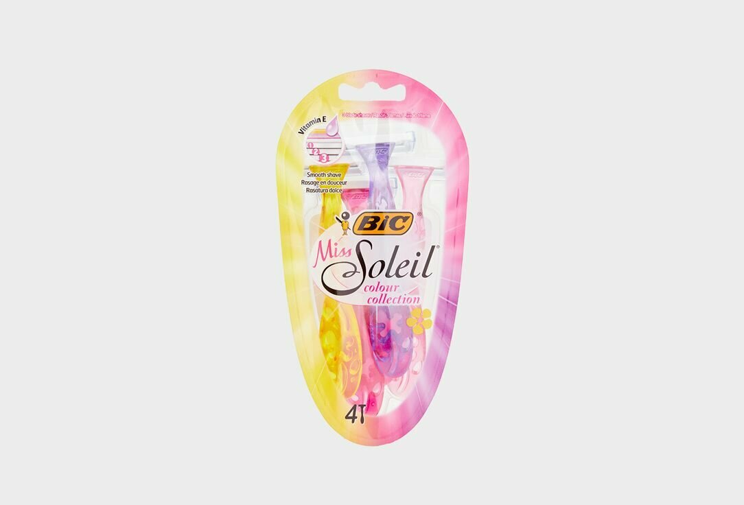 Женская одноразовая 3-лезвийная бритва BIC Miss Soleil Colour Collection