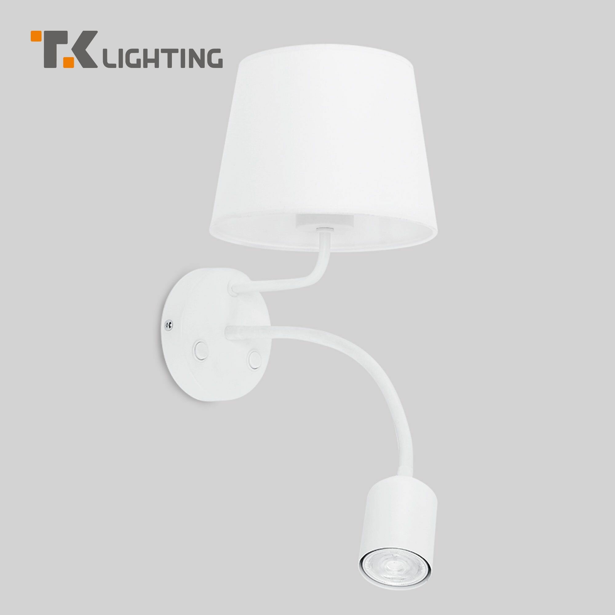 Бра / Настенный светильник с выключателем TK Lighting 2535 Maja White, цвет белый