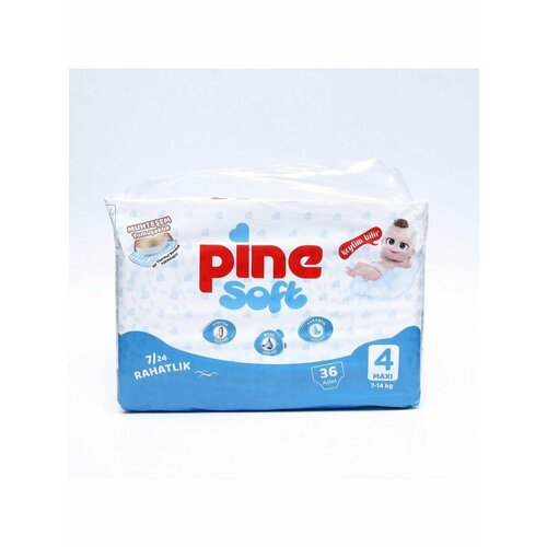 Подгузники детские Pine Soft 4 Maxi 7 - 14 kg 36 шт 1316₽