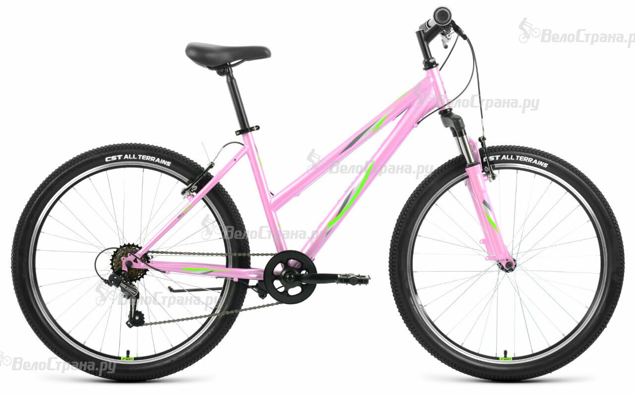 Женский велосипед Forward Iris 26 1.0 (2022) 17" Фиолетово-зеленый (156-170 см)