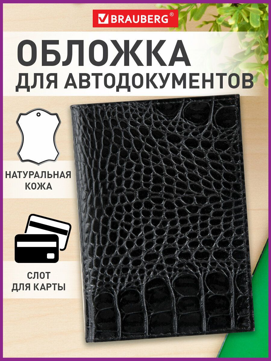 Обложка для автодокументов BRAUBERG