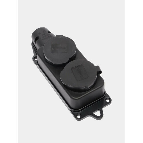 Переносная двухместная розетка штепсельная с заземляющим контактом 230В 16А STEKKER 1299₽