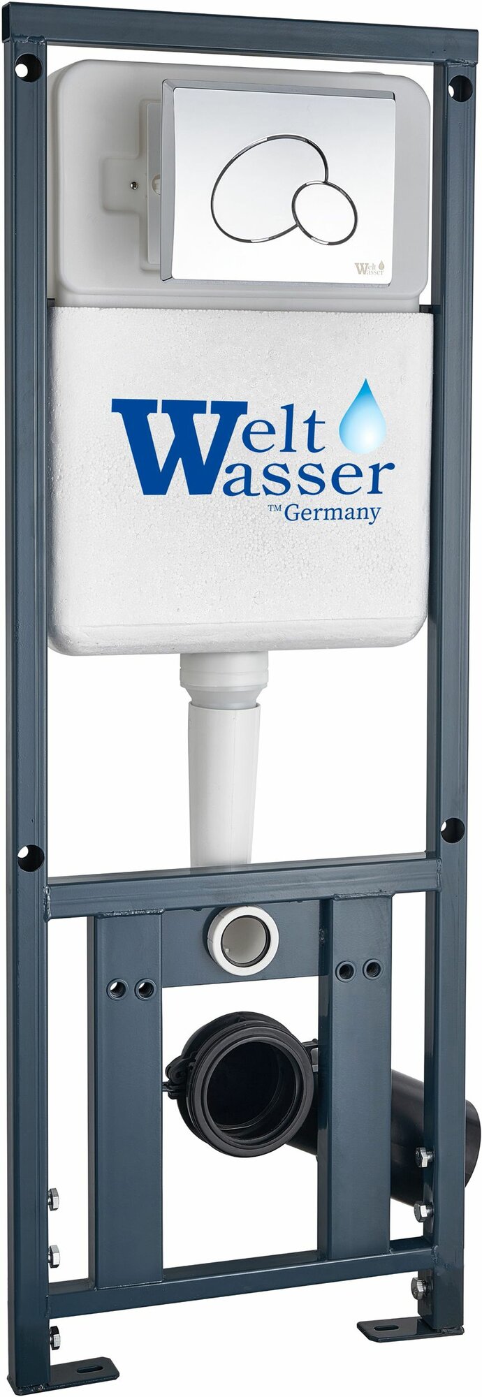 Инсталляция WeltWasser для унитаза Marberg 410 RD CR с клавишей смыва хром глянцевый