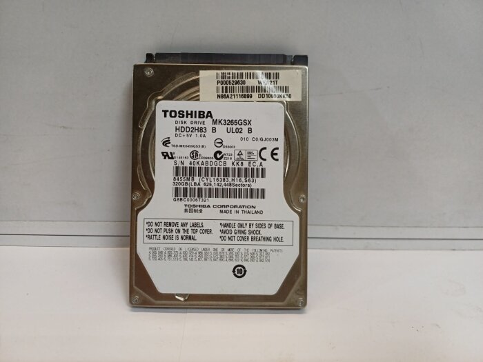 Жесткий диск 2.5" 320Gb Sata Toshiba MK3265GX HDD2H83