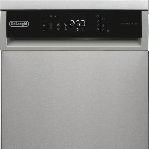 Пoсудoмoечная машина DeLonghi DDWS 465 X CALLISTO серебристая 45 см Aqua Stop 10 комплектов 2 корзины половинная загрузка защита от протечек Aqua Stop 4029500₽