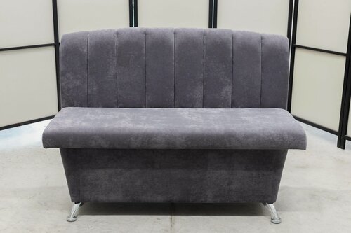 Изображение товара Кухонный диван Альт с ящиком, 120х56 см, обивка моющаяся, антивандальная, антикоготь, цвет - графит.