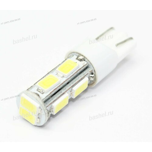 Маяк 12V T10 бесцок 10 диодов SMD белая W5W 5630 Автолампа светодиодная электротовар 845₽