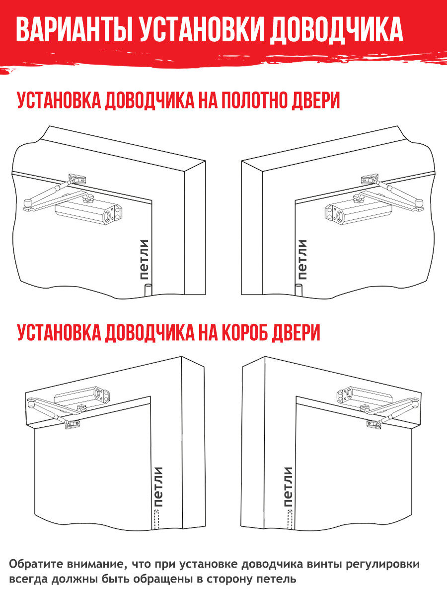 Доводчик дверной НОРА-М - фото №17