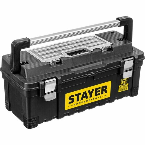 STAYER JUMBO-26, 650 x 280 x 270 мм, (26), пластиковый ящик для инструментов, Professional (38003-26)