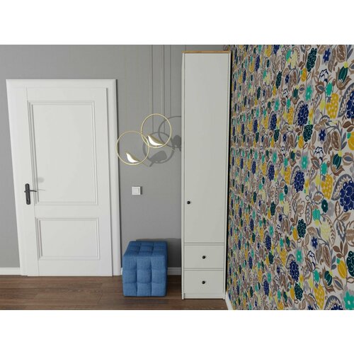 Пенал белый 2 ящика Иветта 400