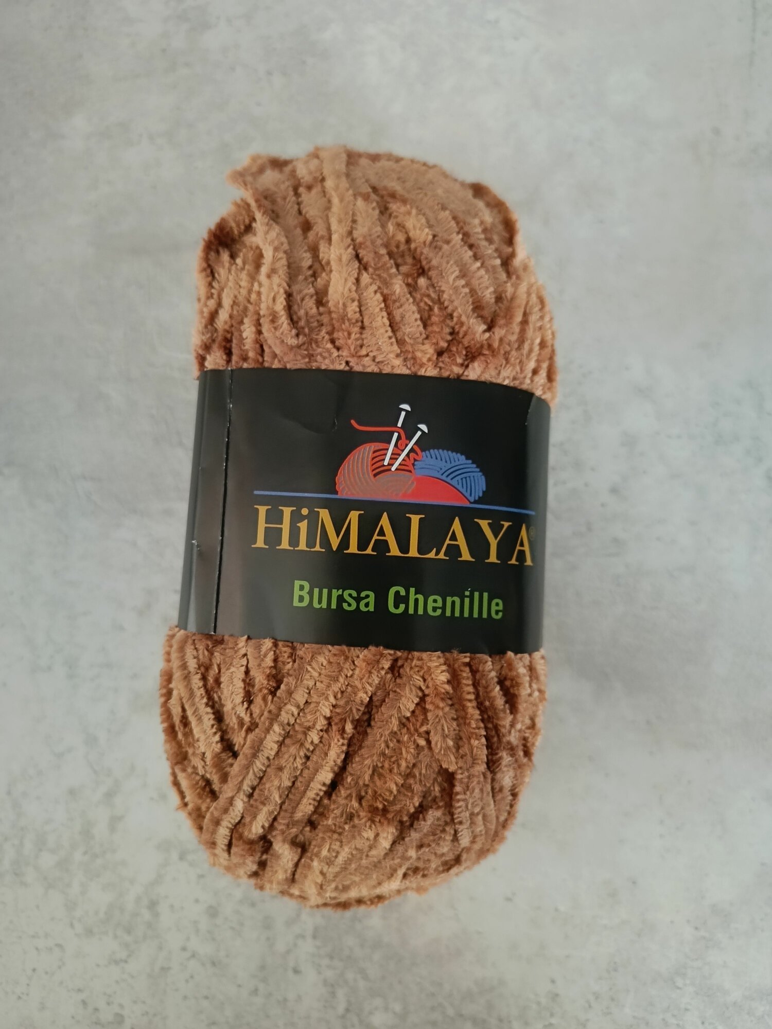Плюшевая пряжа Himalaya Bursa Chenille коричневый, 1 шт