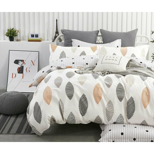 Комплект постельного белья евро сатин 100 хлопок 2 наволочки 5600₽