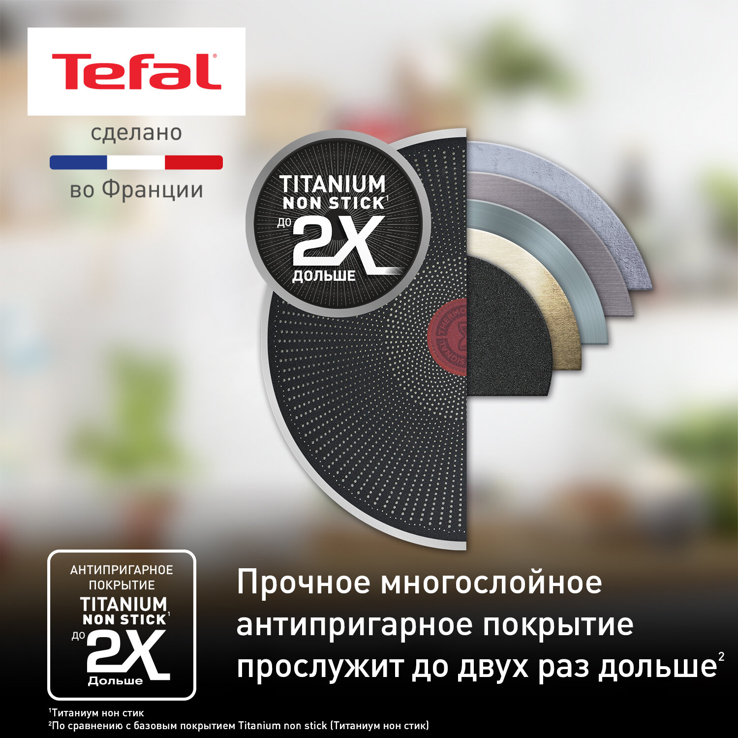 Сковорода Tefal Easy Chef G2700572, диаметр 26 см, с индикатором температуры, с антипригарным покрытием, для газовых, электрических и индукционных плит, сделано во Франции