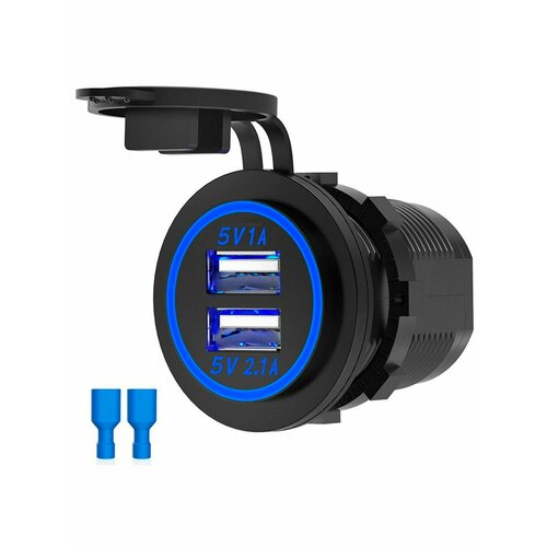 Зарядное устройство автомобильное врезное GSG2016P31 С 2-умя USB Портами