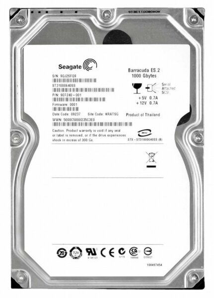 Жесткий диск Seagate ST31000640SS 1Tb SAS 3,5" HDD