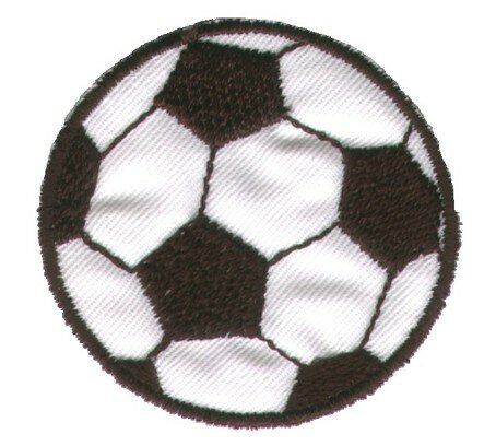 Термоаппликация "Футбольный мяч" #21548/1SB HKM Аксессуары для шитья 5 см