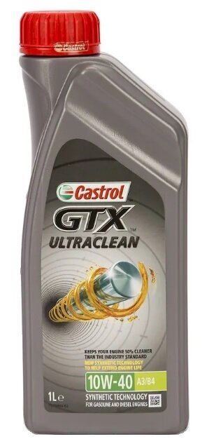 Масло моторное полусинтетическое Castrol GTX Ultraclean 10W40 A3/B4 1л