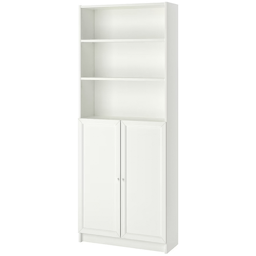 Стеллаж Билли 23 библиотека шкаф Кроношпан Белый 80*30*202 см