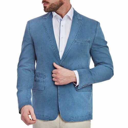 Пиджак W. Wegener, размер 60, голубой пиджак w wegener однобортный размер 50 серый