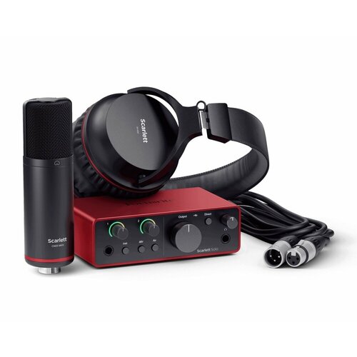 Focusrite Scarlett-Solo-Studio-4th Scarlett Solo Studio 4th gen Комплект Аудиоинтерфейс USB, микрофон, наушники