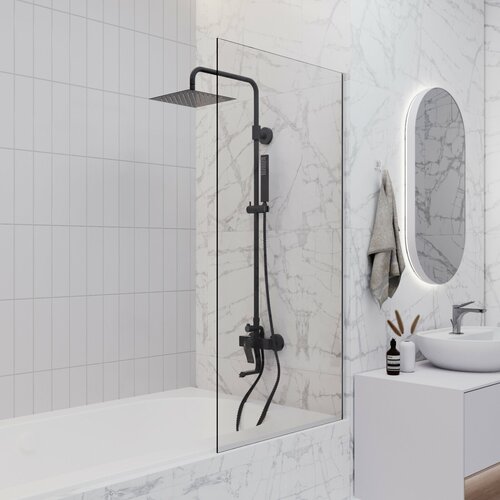 Душевая шторка на ванну Enio Unico EN7020504 70x140 профиль хром стекло прозрачное 11700₽