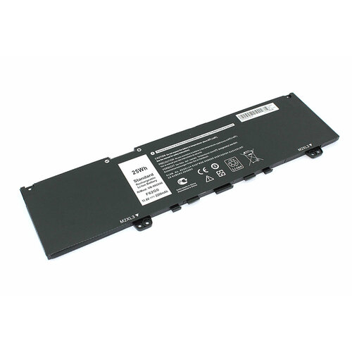 Аккумуляторная батарея для ноутбука Dell Inspiron 13 7373 (F62G0) 11.4V 2200mAh OEM аккумуляторная батарея для ноутбука dell 5370 f62g0 11 4v 3166mah