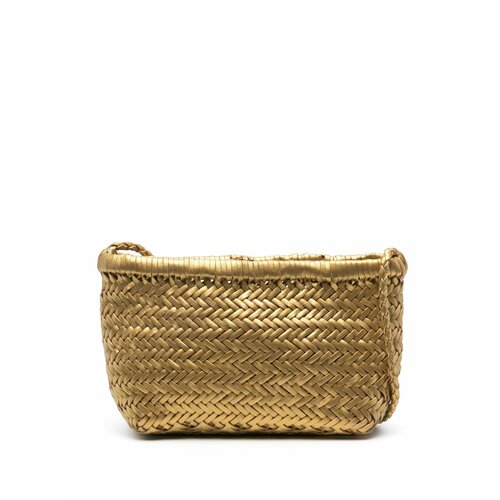 Сумка Dragon Diffusion, фактура плетеная, золотой