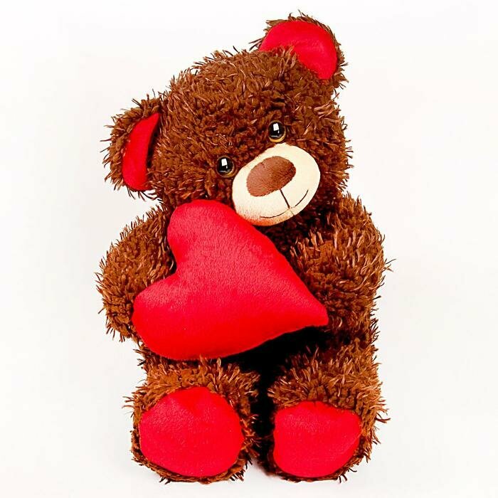 Мягкая игрушка Fancy медведь Чиба с сердцем 28см - фото №10